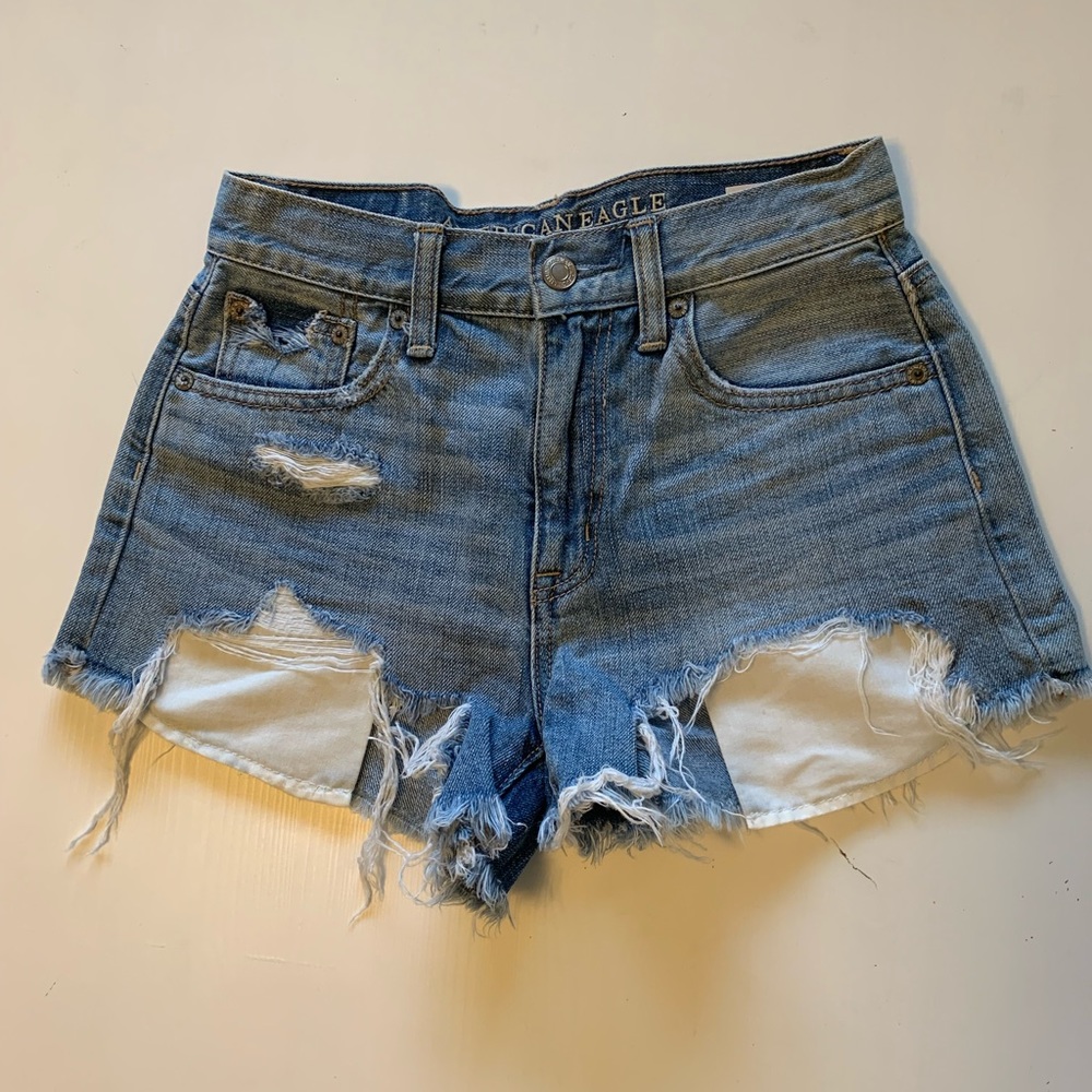 American Eagle - high rise denim shorts